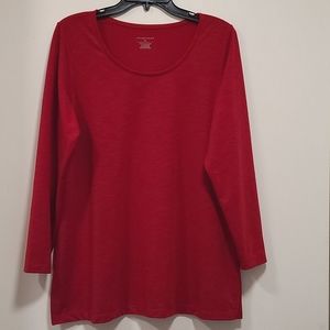 Christopher and Banks PL Red LS Tee